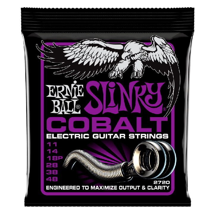 ERNIE BALL POWER SLINKY COBALT ELECTRIC GUITAR STRINGS - 11-48 GAUGE - British Audio