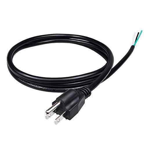 British Audio 12ft Power Cord 18 or 16 AWG, 3 Conductor, Black, Bare End (Sold Separately)