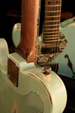 James Trussart Steelcaster Seafoam Green on Cream w/ Roses - British Audio