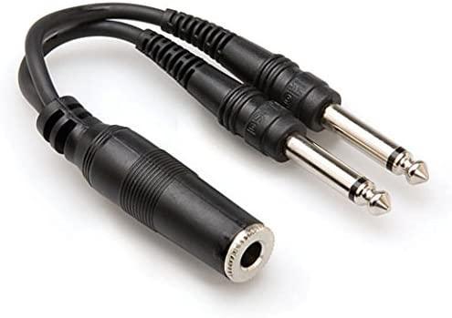 Hosa YPP-106 1/4" TSF to Dual 1/4" TS Y Cable