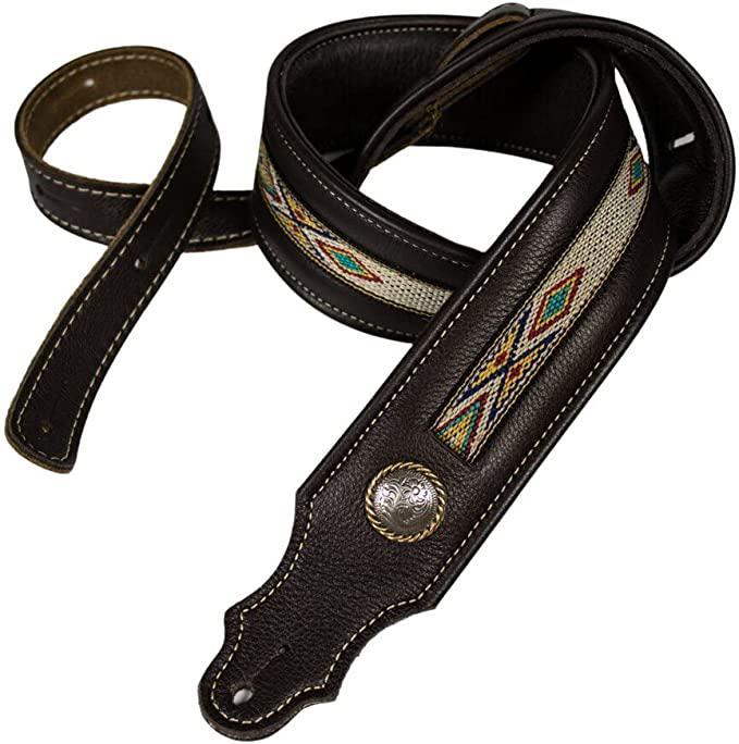 Southwest Padded Leather Guitar Strap