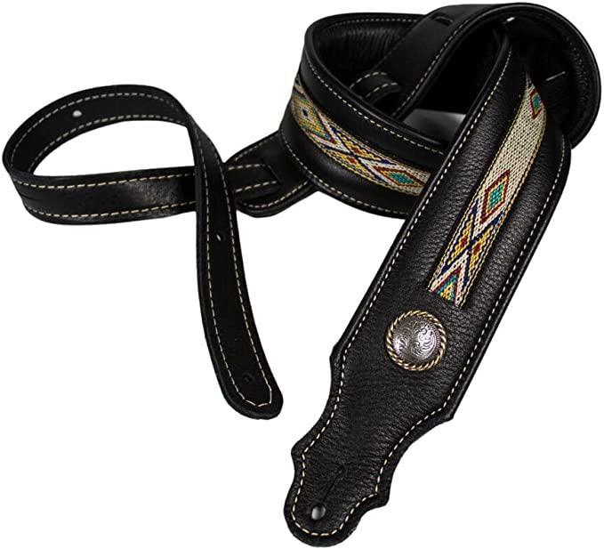 Southwest Padded Leather Guitar Strap