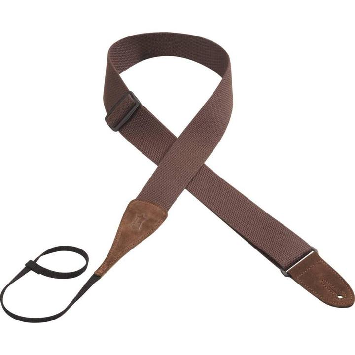 Levy's Leather Folk Instrument Series Guitar Strap, Brown - British Audio