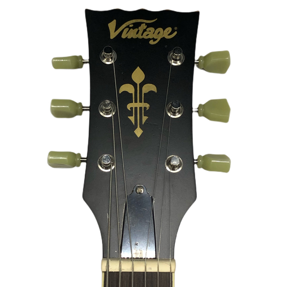 Vintage V100MRBK ICON ~ Distressed Black Over Sunburst