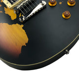 Vintage V100MRBK ICON ~ Distressed Black Over Sunburst