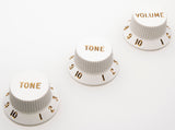 Stratocaster Knobs, Aged White - British Audio